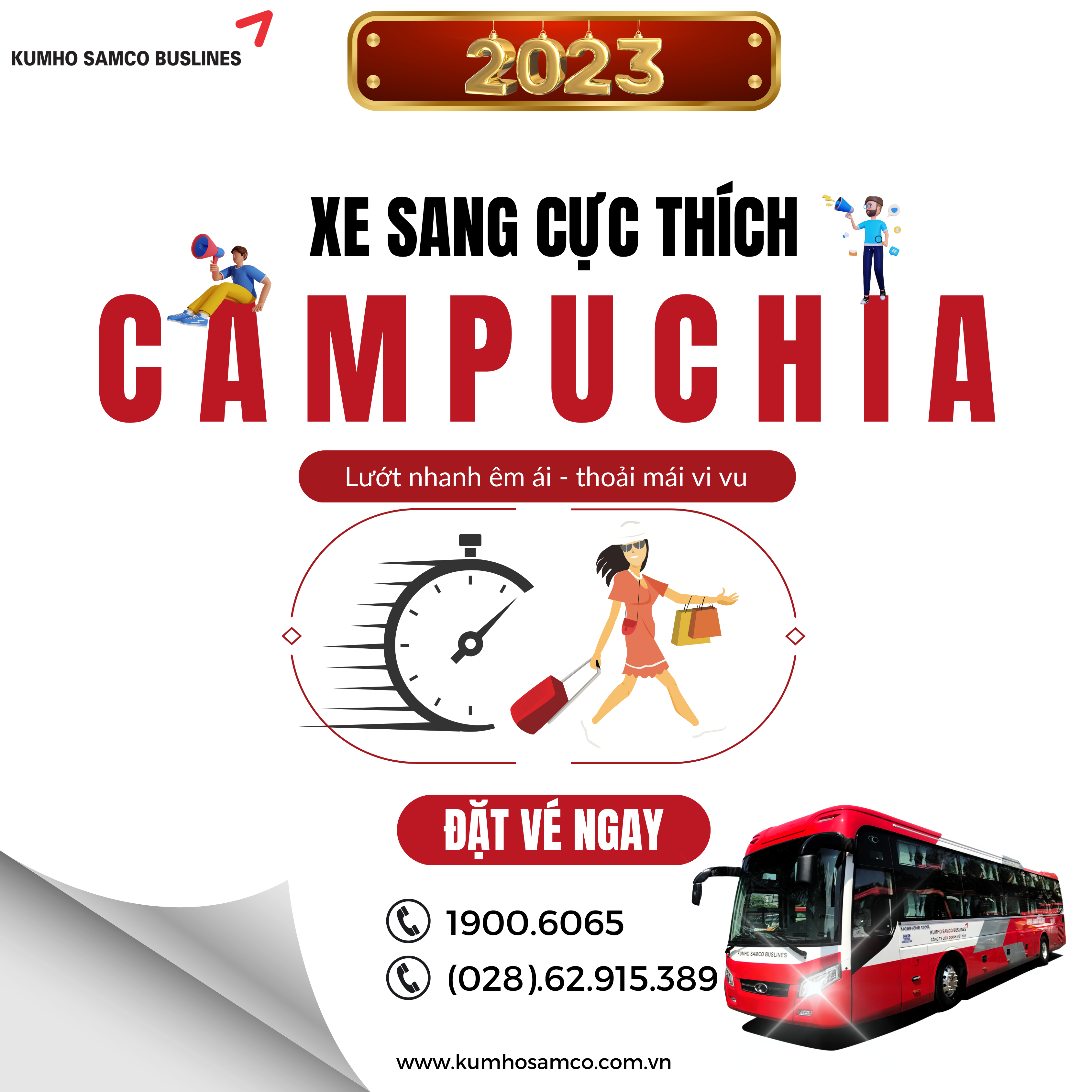 Xe Kumho Samco đi Campuchia 2024
