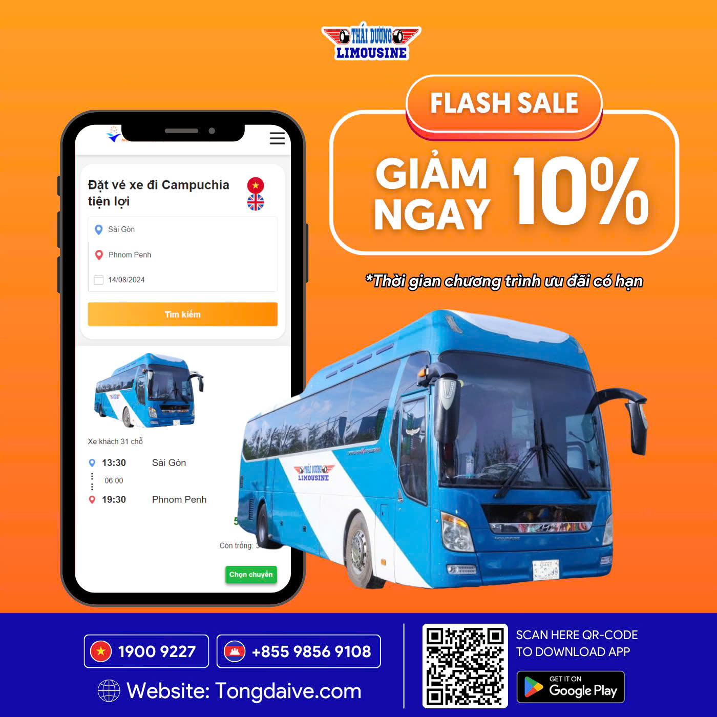 Xe đi Campuchia từ Sài Gòn năm 2025